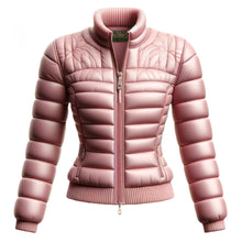 Women Rose Pink Puffer Jacket