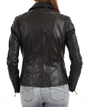 Lamb Skin Leather Blazer Women Slim Fit