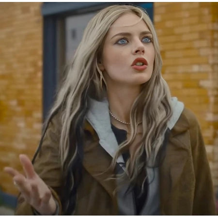 Samara Weaving Eenie Meanie Distressed Jacket