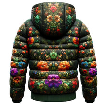 Floral Print Women Puffer Jacket