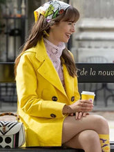 Lily Collins Emily in Paris Yellow Coat