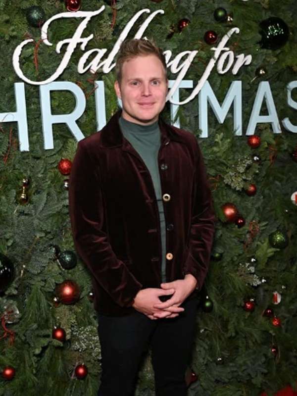 Chase Ramsey Falling for Christmas Brown Velvet Jacket