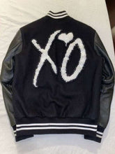 The Weeknd Canadian Singer XO Black Leather Varsity Jacket