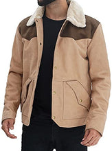 Kevin Shirt Style Fur Collar Suede Leather Jacket