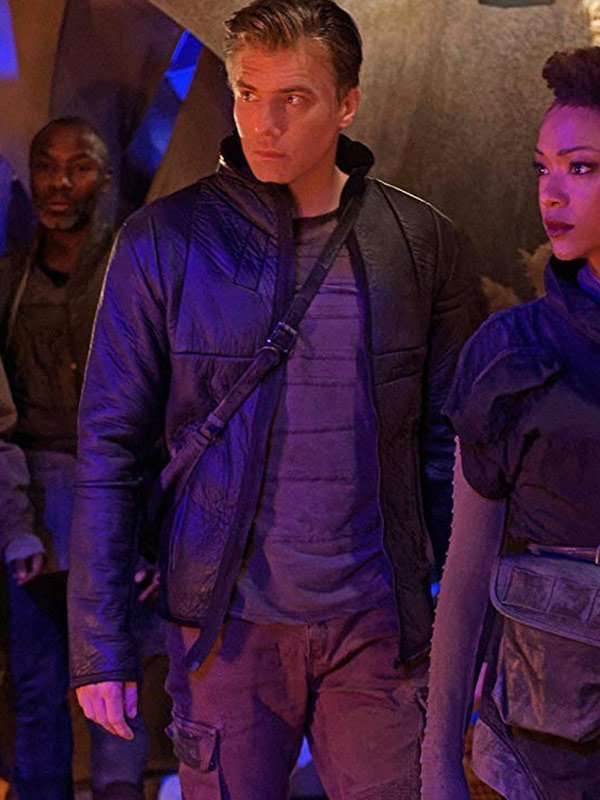 Star Trek Discovery Anson Mount Black Leather Jacket