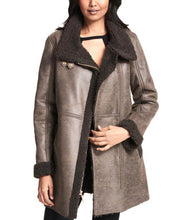 Asymmetrical Zip Faux shearling Coat