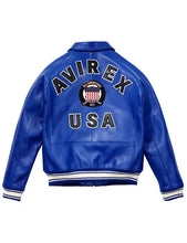 Avirex Blue Leather Jacket