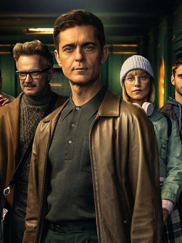 Berlin 2023 Pedro Alonso Brown Leather Jacket