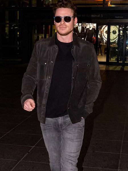 Richard Madden Black Suede Jacket – Edison Jacket