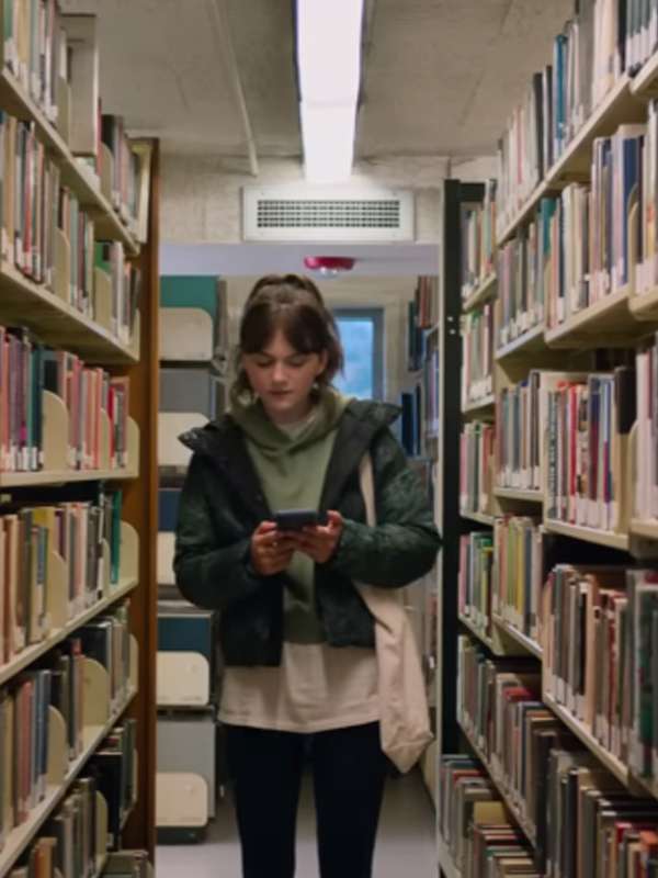 Emilia Jones Cat Person 2023 Green Jacket