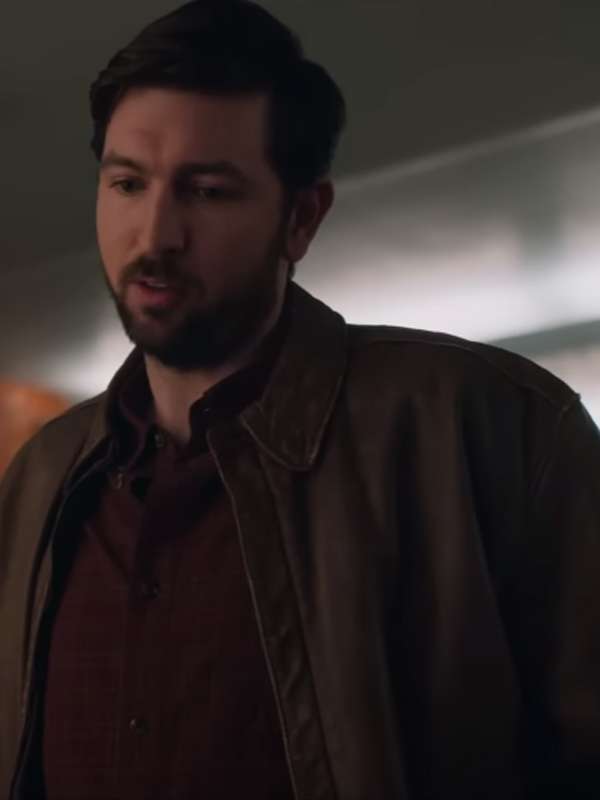 Nicholas Braun Cat Person Brown Leather Jacket