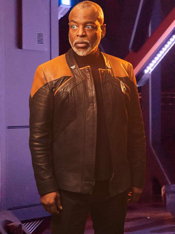 Star Trek Picard Season 3 Commodore Geordi La Forge Leather Jacket