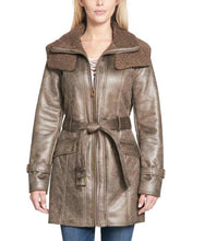 Duster Shearling Mid-Length Trench Coat