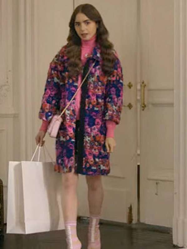 Emily In Paris Season 01 Lily Collins Wool Coat