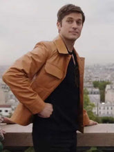 Lucas Bravo Emily in Paris S03 Brown Leather Jacket