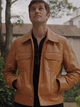 Lucas Bravo Emily in Paris S03 Brown Leather Jacket