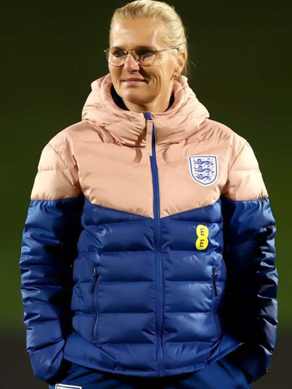 England Lionesses Pink and Blue Puffer Jacket