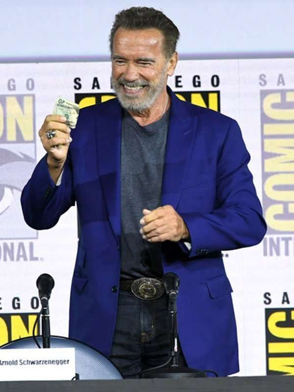Terminator: Dark Fate Event Arnold Schwarzenegger Blue Tuxedo