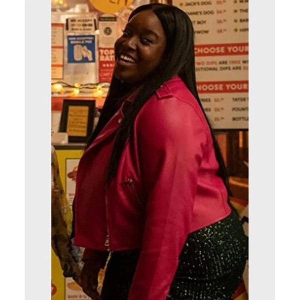 Shrill Season 03 Fran Pink Leather Jacket