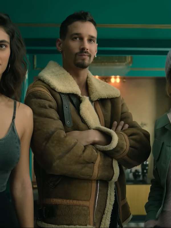 Joel Sánchez Berlin 2023 Shearling Suede Leather Jacket