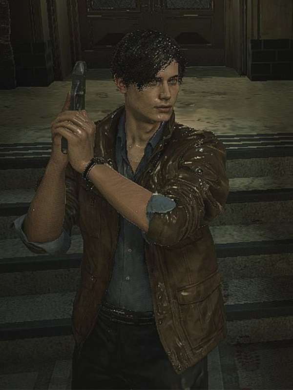 Resident Evil 2 Leon Scott Kennedy Brown Jacket