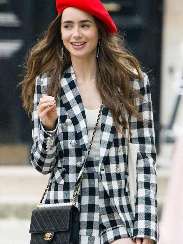 Lily Collins Emily in Paris Blazer