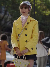 Lily Collins Emily in Paris Yellow Coat