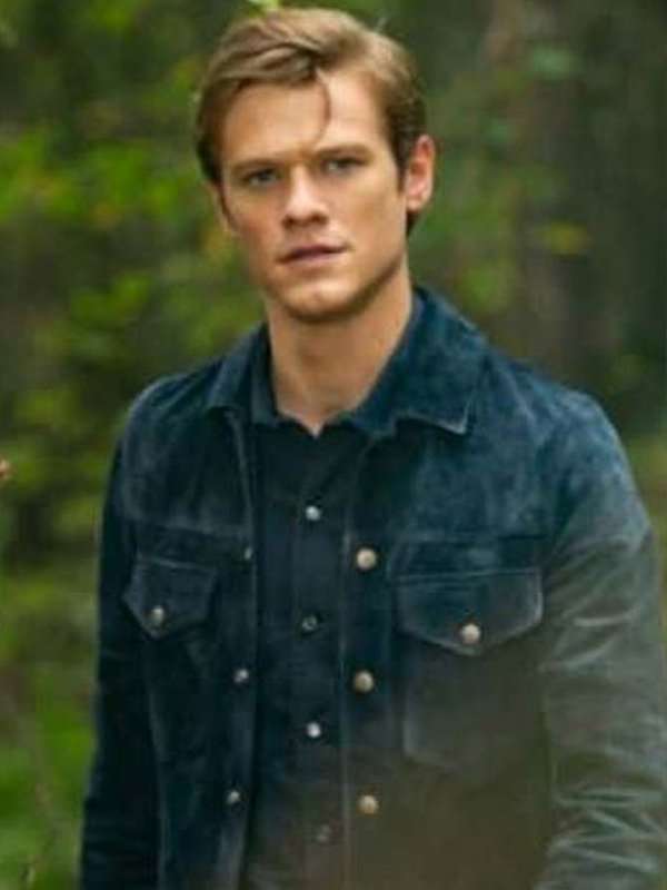 MacGyver Lucas Till Blue Leather Jacket
