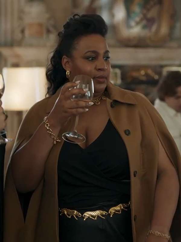 Sophia Nomvete Mafia Mamma 2023 Brown Coat