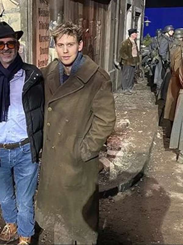 Austin Butler Masters Of The Air Green Coat