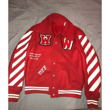 Shop Off-White Embroidered Varsity Jacket