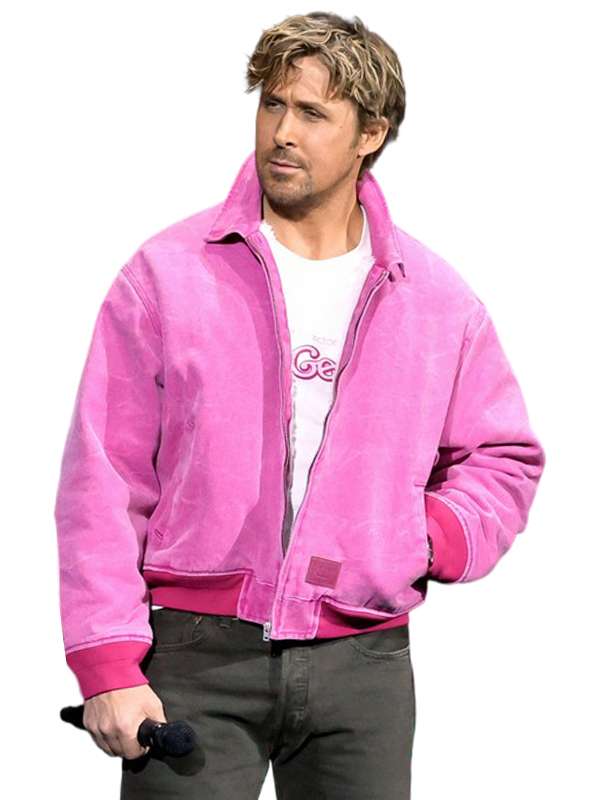 Ryan Gosling Pink Bomber Jacket