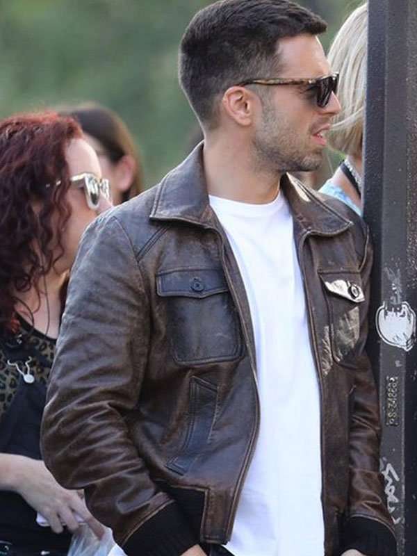 The 355 Sebastian Stan Leather Jacket