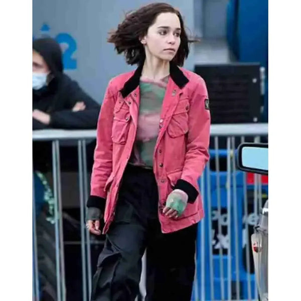 Emilia Clarke Secret Invasion Abigail Brand Pink Jacket