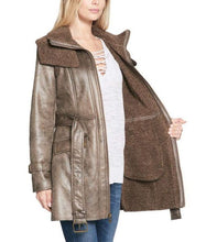 Duster Shearling Mid-Length Trench Coat