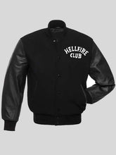 Hellfire Club Stranger Things Black Varsity Leather Jacket