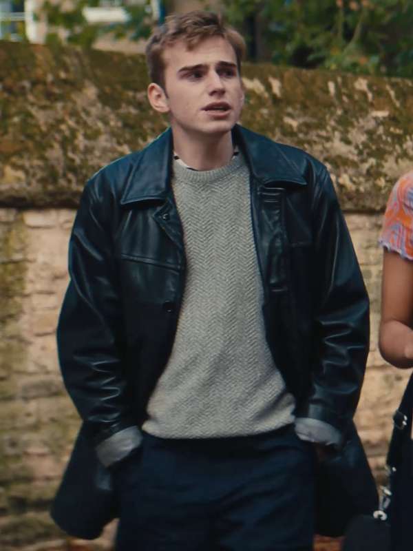 Ruairi O’Connor Surprised by Oxford Black Leather Jacket