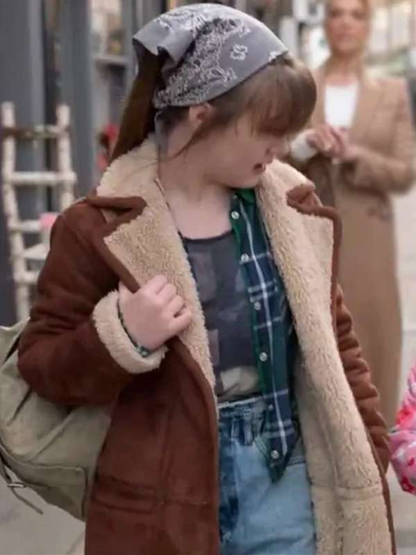 Nora Ted Lasso S03 Shearling Brown Leather Jacket