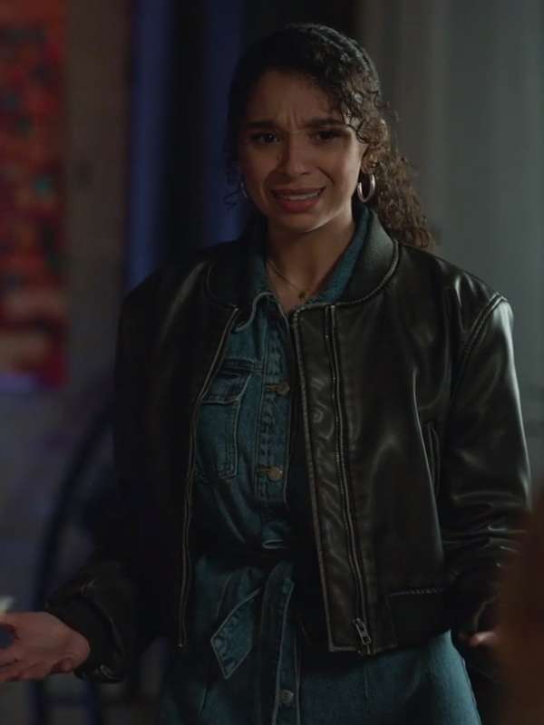 Sabrina Saudin True Justice Family Ties Black Leather Jacket