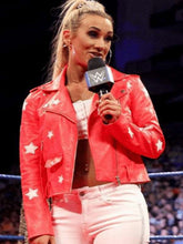 WWE Carmella Red Leather Jacket