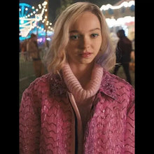 Buy Wednesday 2022 Enid Sinclair Bubble Wrap Pink Jacket
