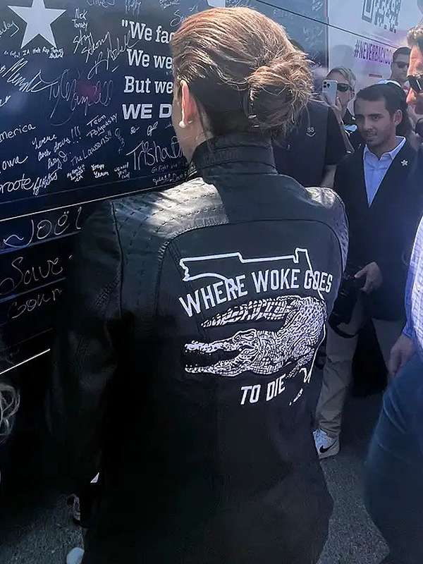 Casey DeSantis Where Woke Goes to Die Leather Jacket