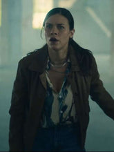 Margot Müller Who Is Erin Carter Brown Leather Jacket